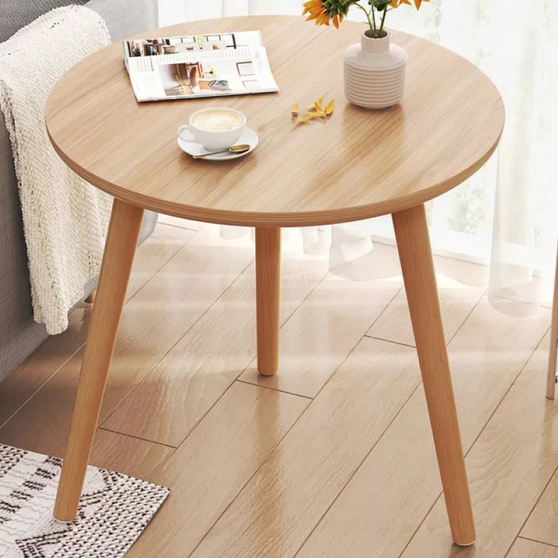 Stone 3 Legs Cocktail Table Modern Round Coffee Table with Shelf
