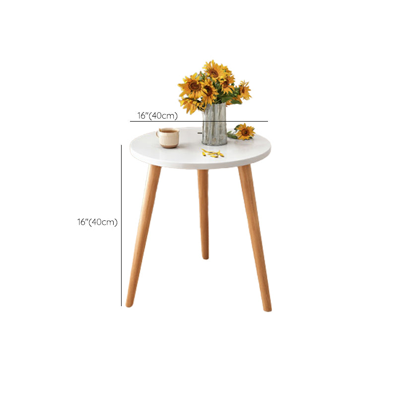 Stone 3 Legs Cocktail Table Modern Round Coffee Table with Shelf