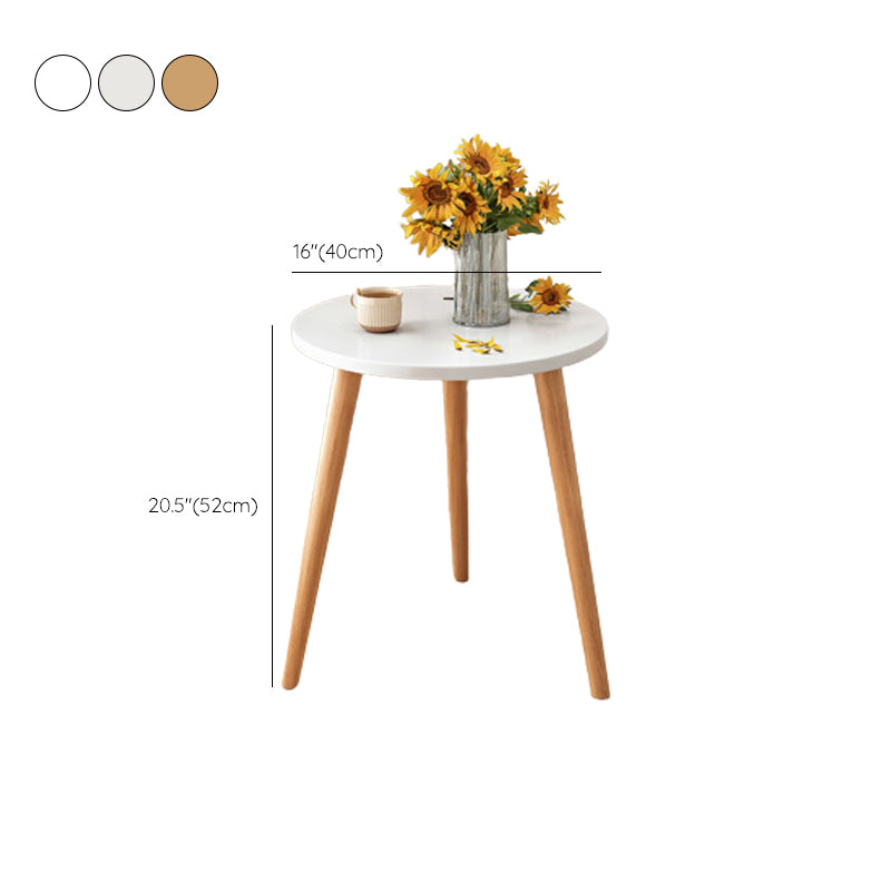 Stone 3 Legs Cocktail Table Modern Round Coffee Table with Shelf