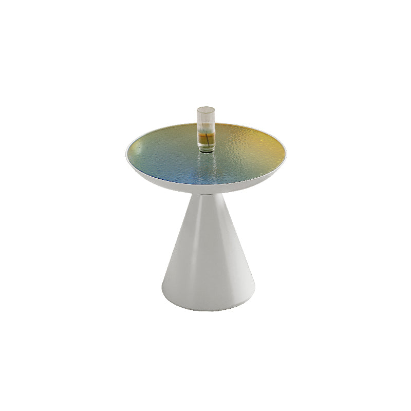 Glass Top Pedestal Coffee Table Modern No Distressing Round Bunching Tables