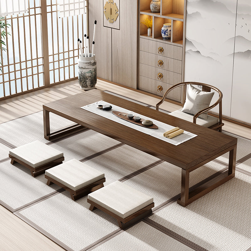 1 Rectangle Coffee Table Solid Wood Sled Single Coffee Table