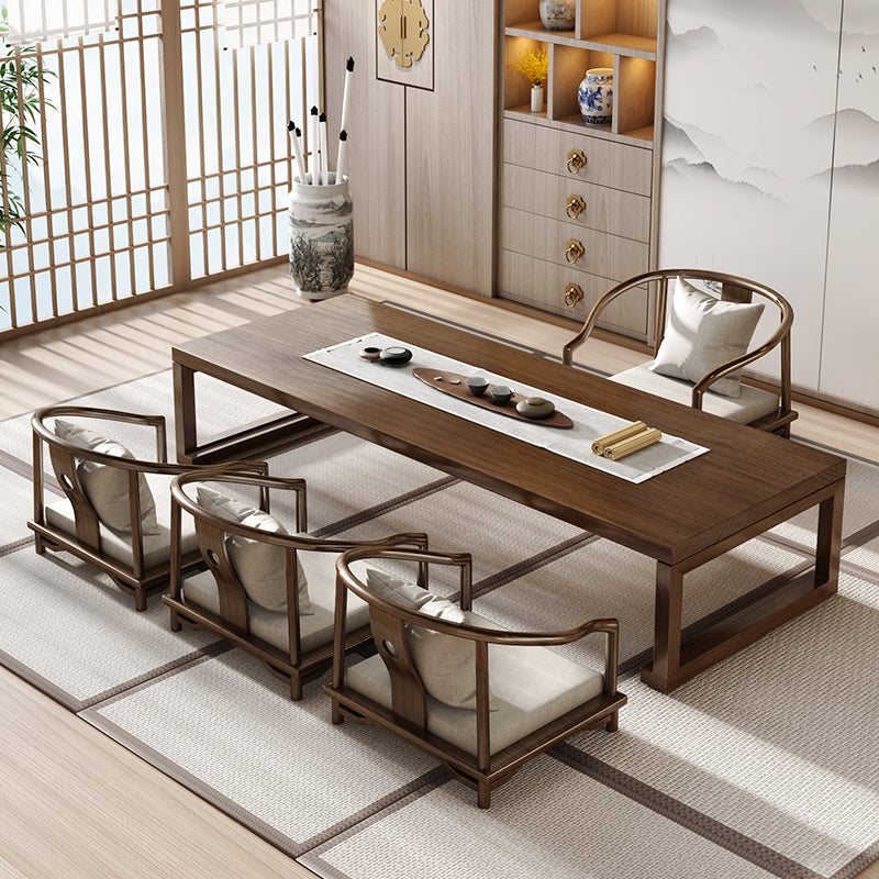 1 Rectangle Coffee Table Solid Wood Sled Single Coffee Table