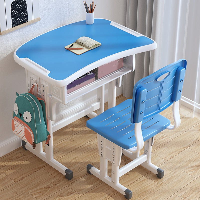Children's Desk with Storage Shellf and Side Storage Bag and Hook