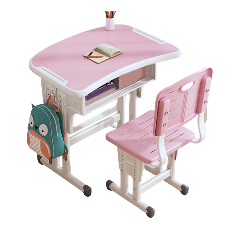 Children's Desk with Storage Shellf and Side Storage Bag and Hook