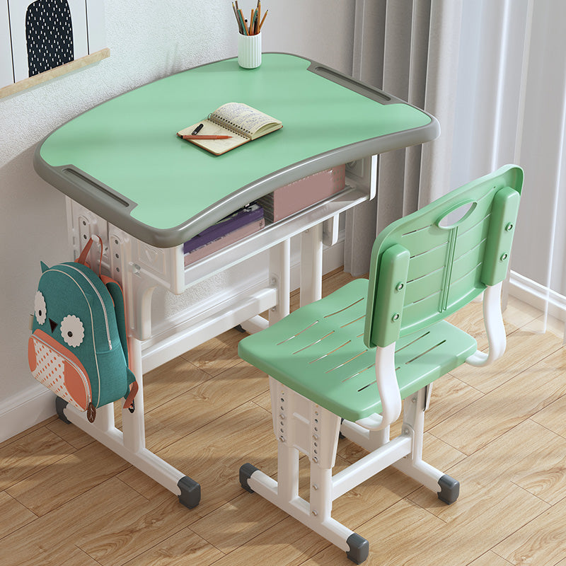 Children's Desk with Storage Shellf and Side Storage Bag and Hook