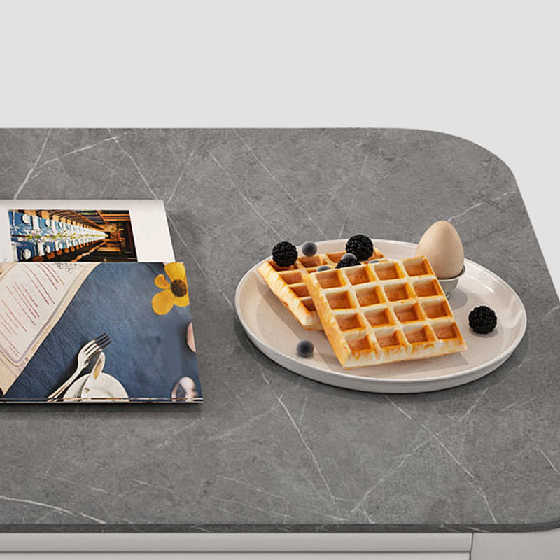 Frame Coffee Table Modern Slate Cocktail Table with Storage Drawers