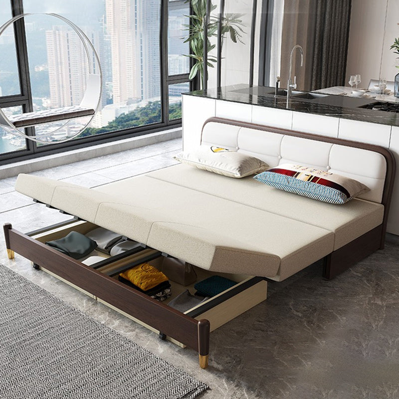 Glam Futon Sleeper Sofa Bed Pillow Back Futon Sleeper Sofa with Storage