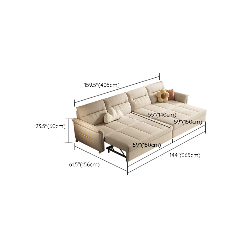 Glam White Futon and Mattress Flared Arms Folding Futon Frame