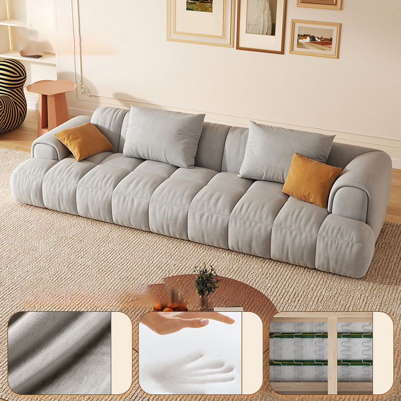 Scandinavian Recessed Arm Sofa 28.7" H Blocks Sofa with Pillows