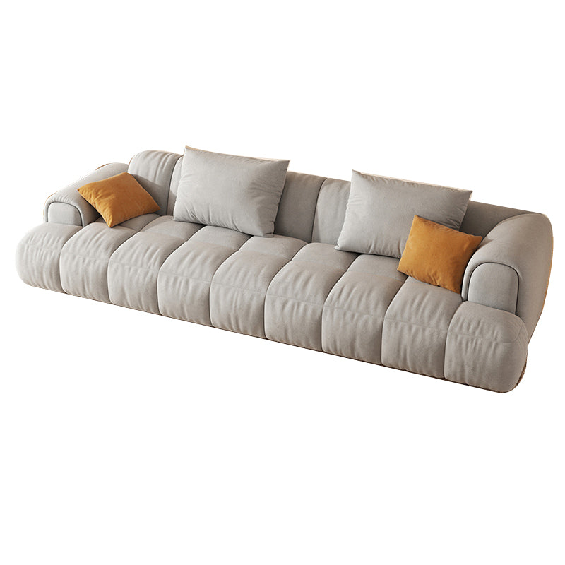 Scandinavian Recessed Arm Sofa 28.7" H Blocks Sofa with Pillows