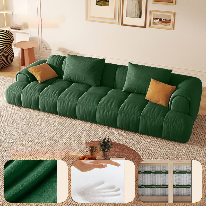 Scandinavian Recessed Arm Sofa 28.7" H Blocks Sofa with Pillows