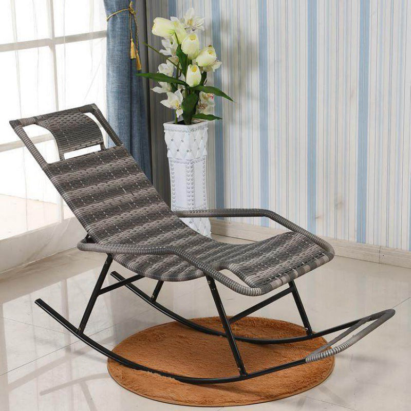 Indoor Rattan Rocking Chair Mid-Century Modern Rocking Chair