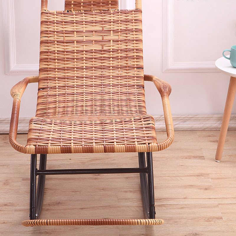 Indoor Rattan Rocking Chair Mid-Century Modern Rocking Chair