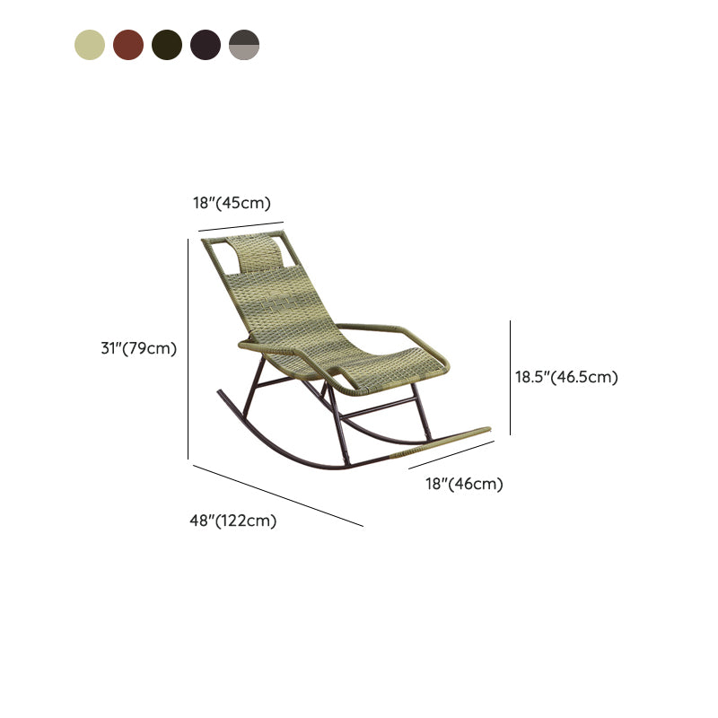 Indoor Rattan Rocking Chair Mid-Century Modern Rocking Chair