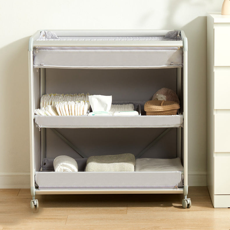 Safety Rails Baby Changing Table Flat Top Changing Table with Storage