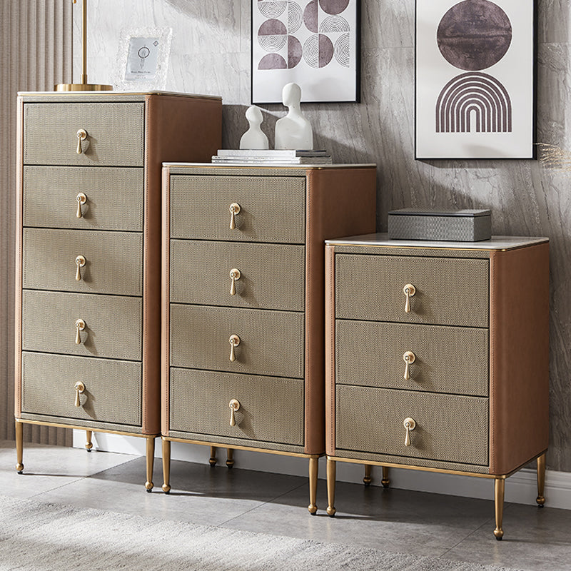 Glam Vertical Dresser 3/4/5 Drawers Storage Dresser for Dining Room