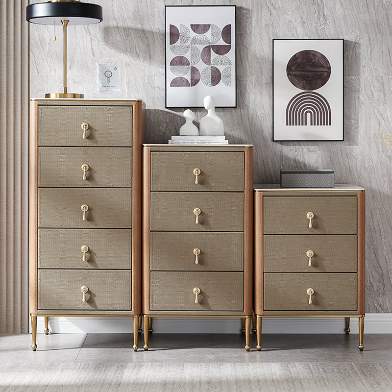 Glam Vertical Dresser 3/4/5 Drawers Storage Dresser for Dining Room