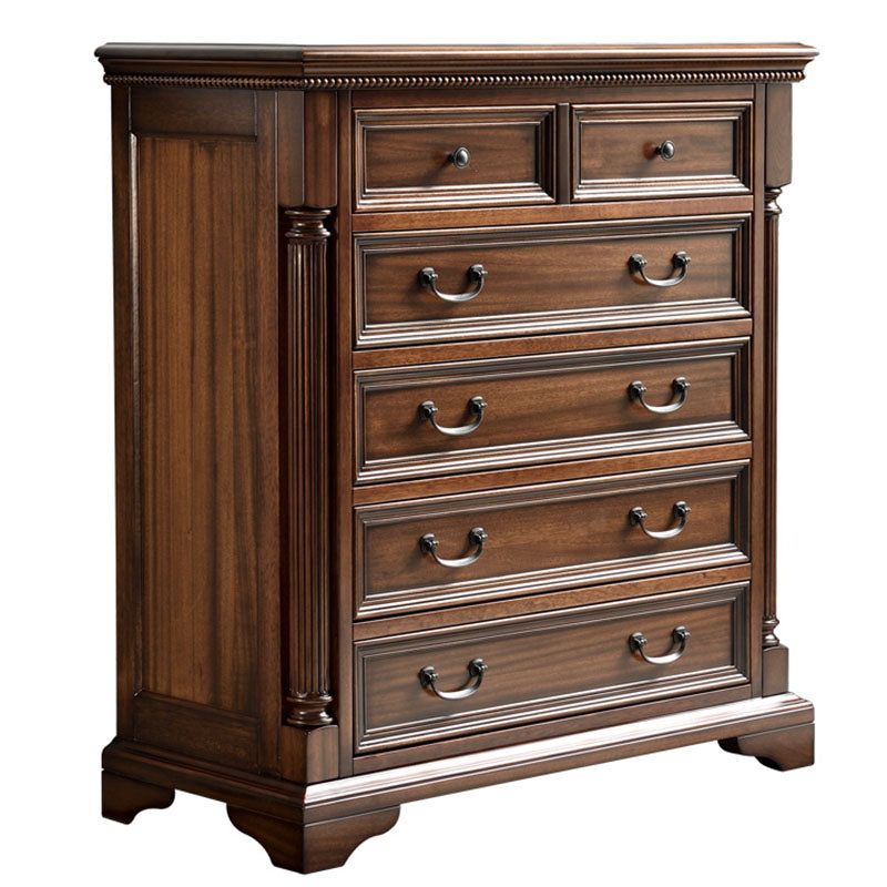 Contemporary Horizontal Double Dresser Wood Storage Chest for Bedroom