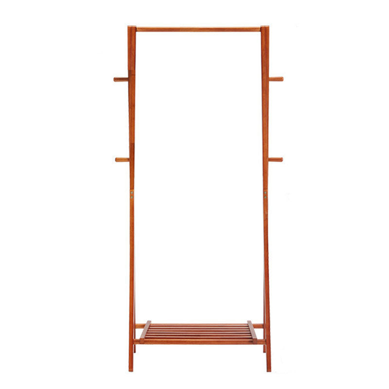 Contemporary Style Coat Hanger Rubber Wood Entry Hall Tree for Living Room