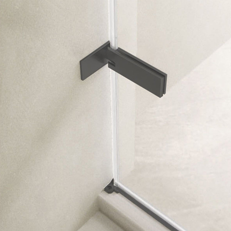 Frameless Hinged Shower Bath Door Transparent Glass Shower Screen