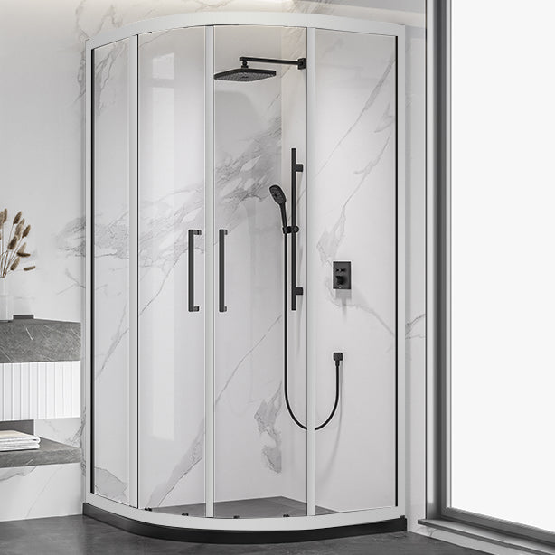 Full Frame Double Sliding Shower Door Tempered Glass Shower Screen