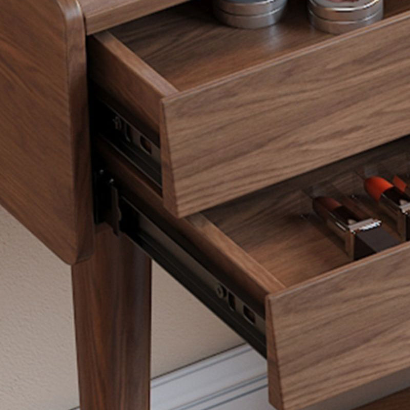 Scandinavian Solid Wood Table Makeup Vanity with Drawers for Bedroom
