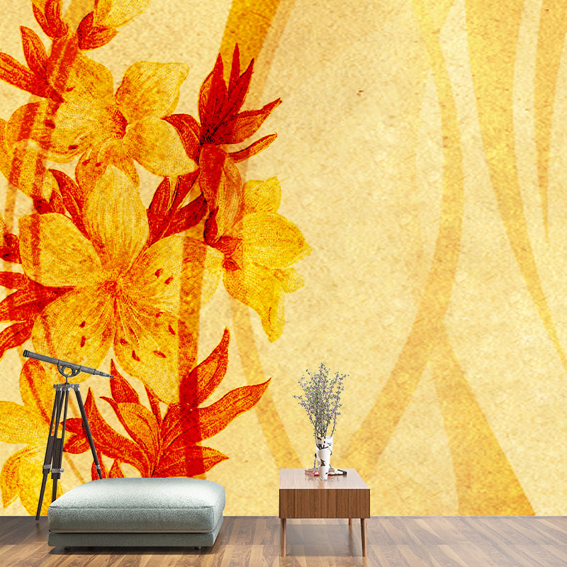 Plant Illustration Wall Mural Wallpaper Environment Friendly Sitting Room Wall Mural
