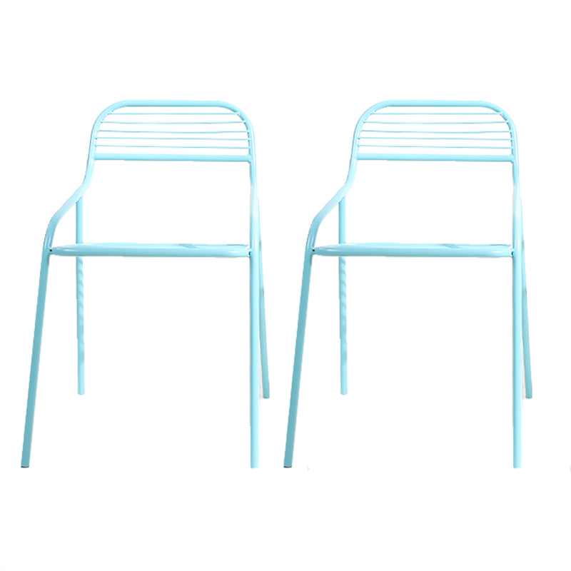 Industrial Outdoors Dining Chairs Metal Stacking Outdoor Bistro Chairs