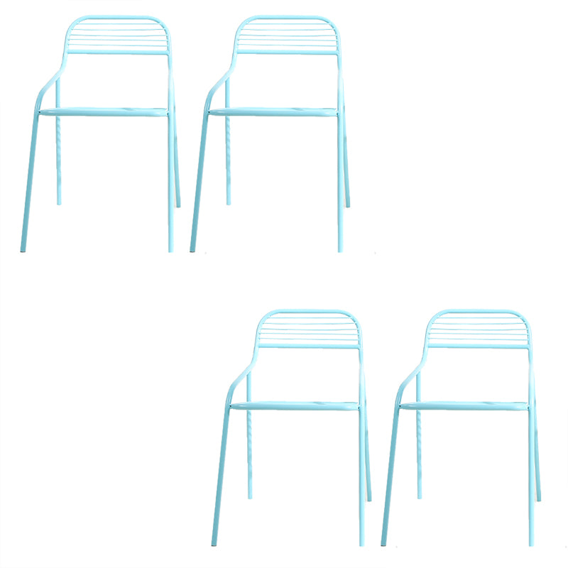 Industrial Outdoors Dining Chairs Metal Stacking Outdoor Bistro Chairs