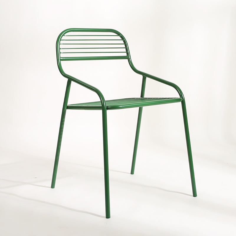 Industrial Outdoors Dining Chairs Metal Stacking Outdoor Bistro Chairs