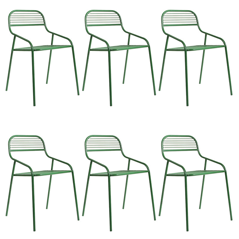 Industrial Outdoors Dining Chairs Metal Stacking Outdoor Bistro Chairs