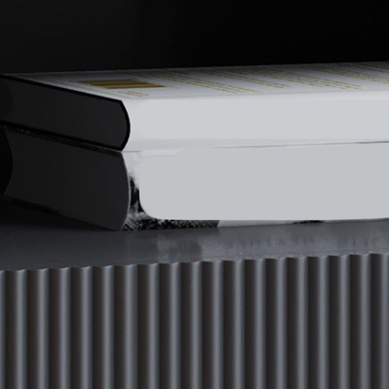 4 Legs Glam Side Table Stone Top Side Table with Shelf and Drawer