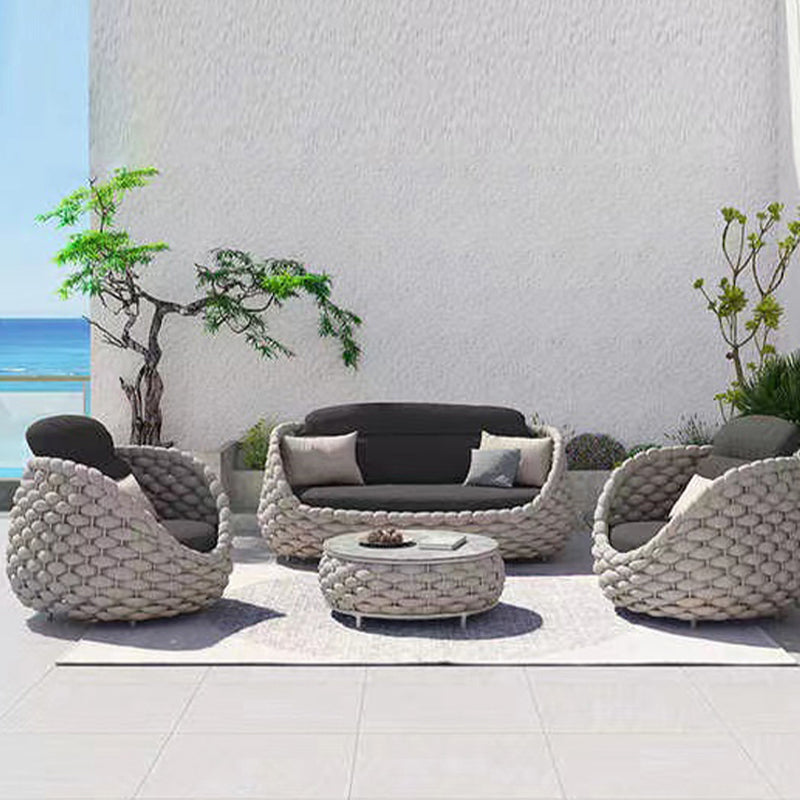 Metal Outdoor Patio Fade Resistant Sofa Patio Sofa with Cushions