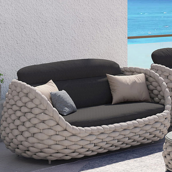 Metal Outdoor Patio Fade Resistant Sofa Patio Sofa with Cushions