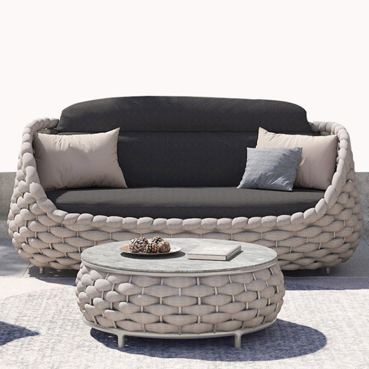 Metal Outdoor Patio Fade Resistant Sofa Patio Sofa with Cushions