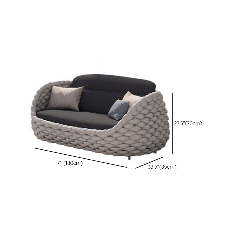 Metal Outdoor Patio Fade Resistant Sofa Patio Sofa with Cushions