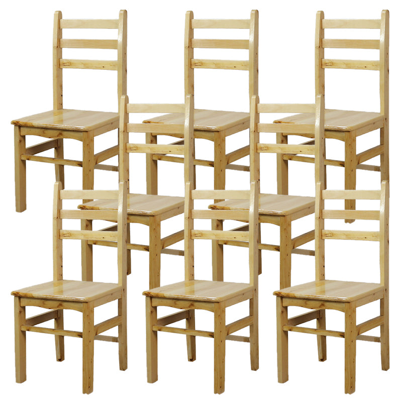Ladder Back Side Chair Solid Wood Dining Chair for Dining Room