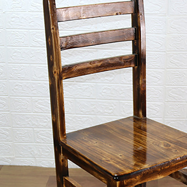 Ladder Back Side Chair Solid Wood Dining Chair for Dining Room