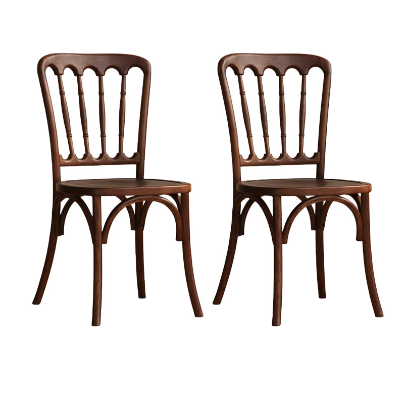 Modern Style Dining Chair Solid Wood Slat Back Side Chair for Dining Room