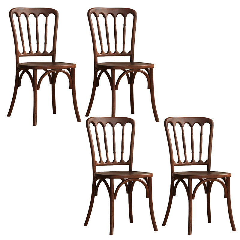 Modern Style Dining Chair Solid Wood Slat Back Side Chair for Dining Room