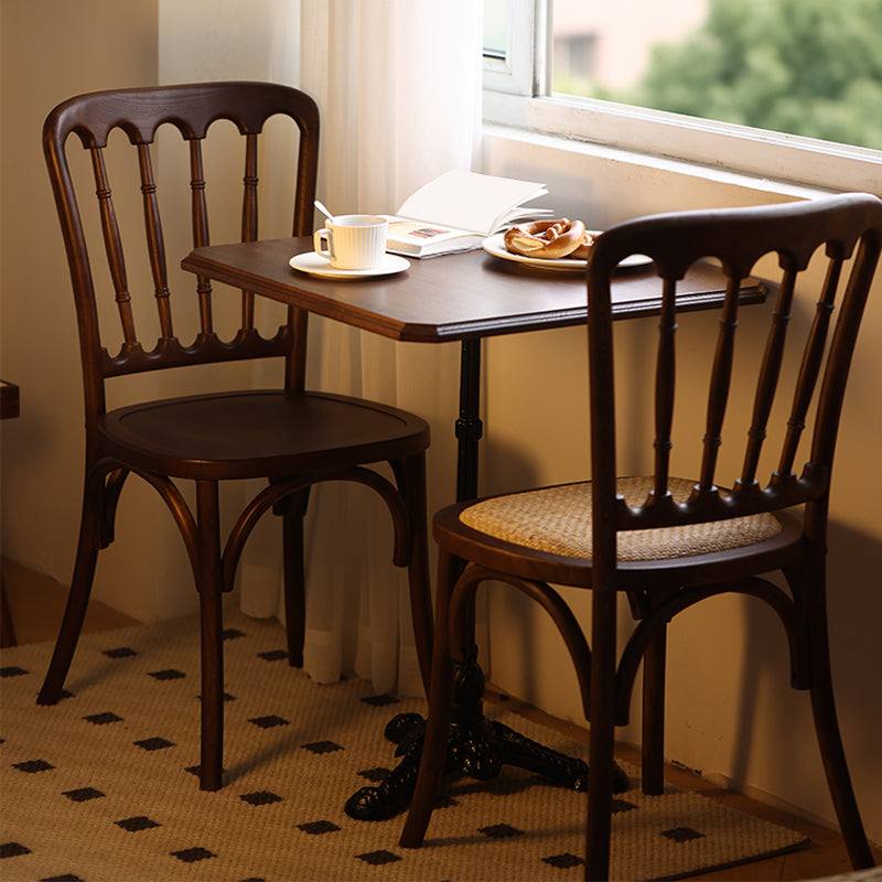 Modern Style Dining Chair Solid Wood Slat Back Side Chair for Dining Room
