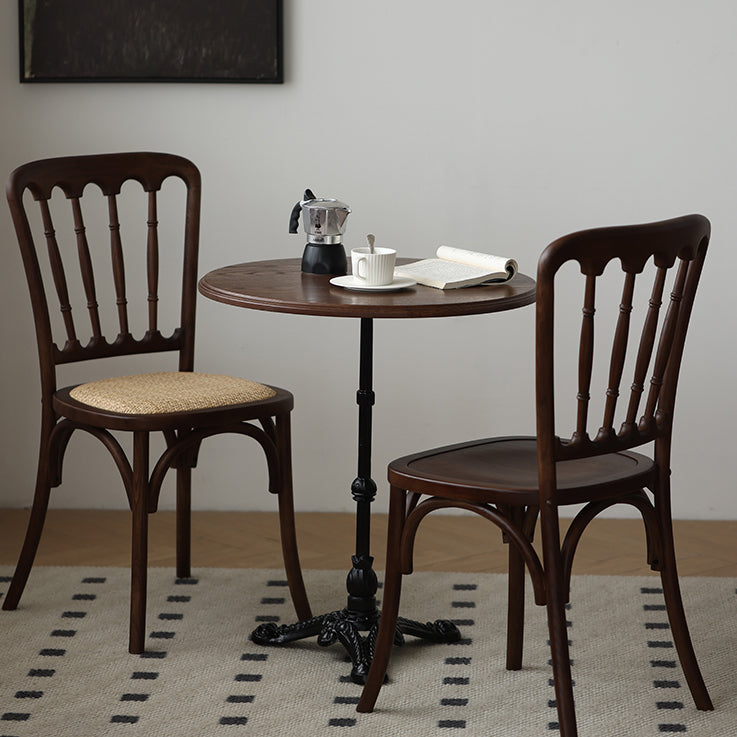 Modern Style Dining Chair Solid Wood Slat Back Side Chair for Dining Room