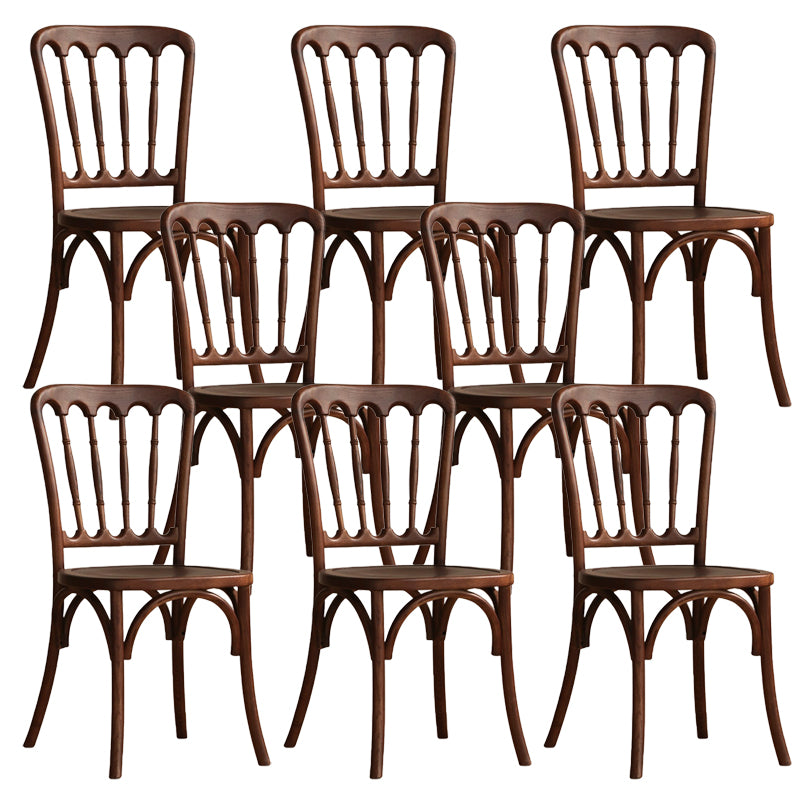 Modern Style Dining Chair Solid Wood Slat Back Side Chair for Dining Room