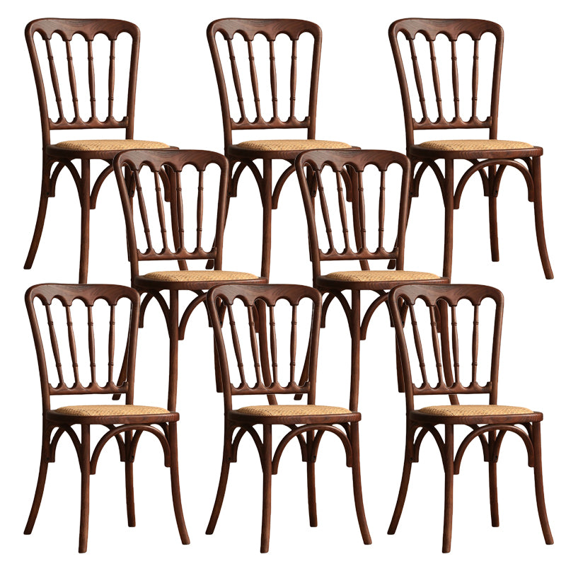 Modern Style Dining Chair Solid Wood Slat Back Side Chair for Dining Room