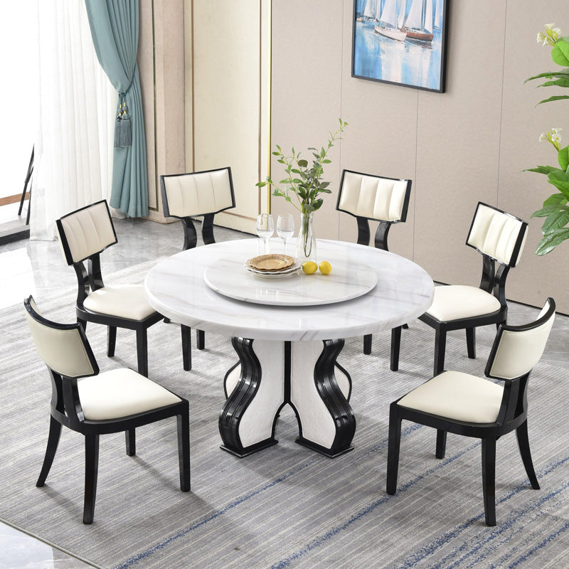 Round Table Convertible Dining Table for Kitchen Dining Room