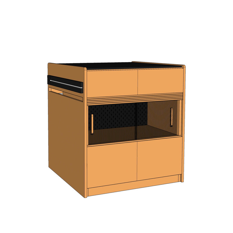 Dining Room Kitchen Island Table Modern Wood Prep Table with Drawer