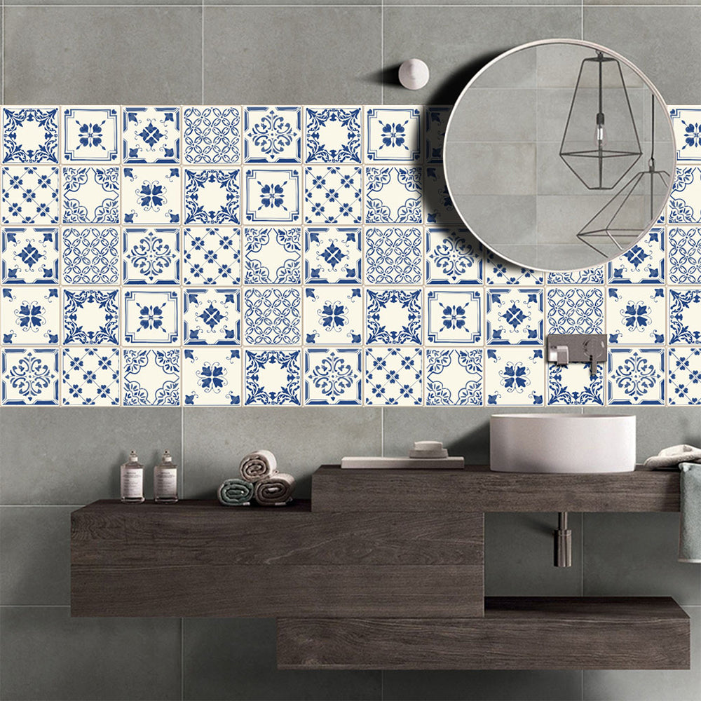 Traditional Peel and Stick Backsplash PVC Mosaic Tile Wallpaper for Kitchen Backsplash