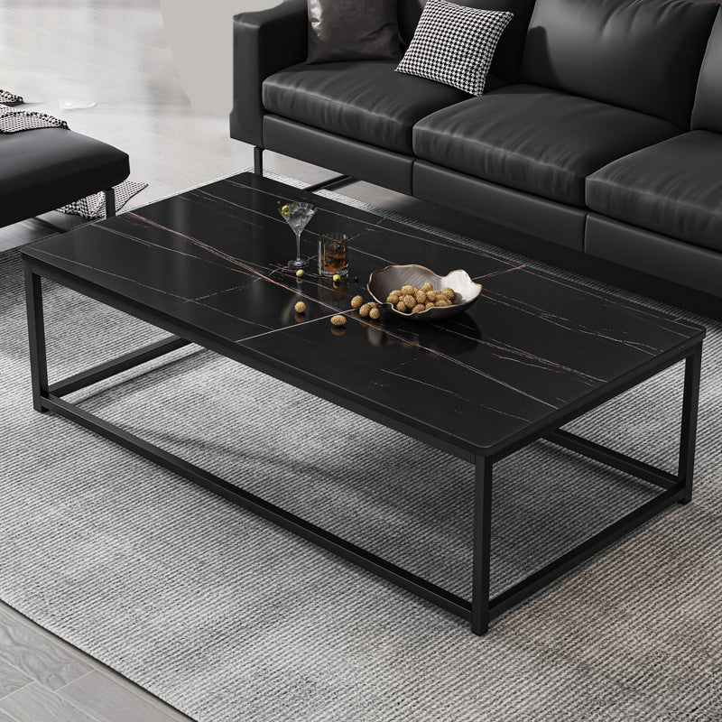 Rectangle Cocktail Table Frame Single Coffee Table with Shelf