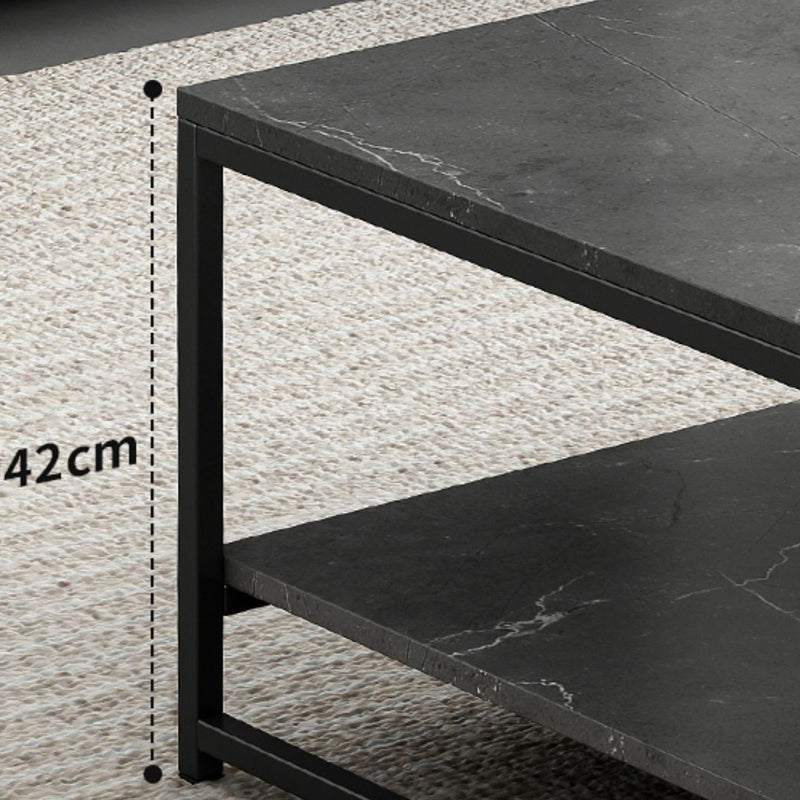 Rectangle Cocktail Table Frame Single Coffee Table with Shelf
