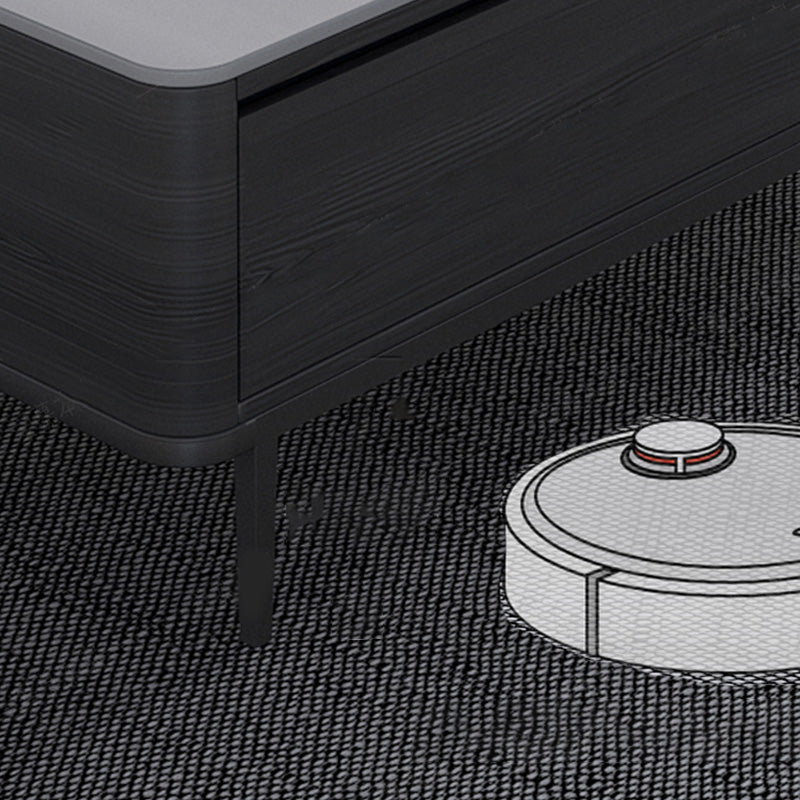 Rectangle Slate Cocktail Table 4 Legs Coffee Table with Drawer